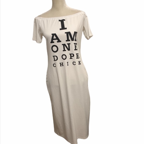 “I Am One Dope Chick” Women’s Bodycon Dress. - Picture 6 of 13